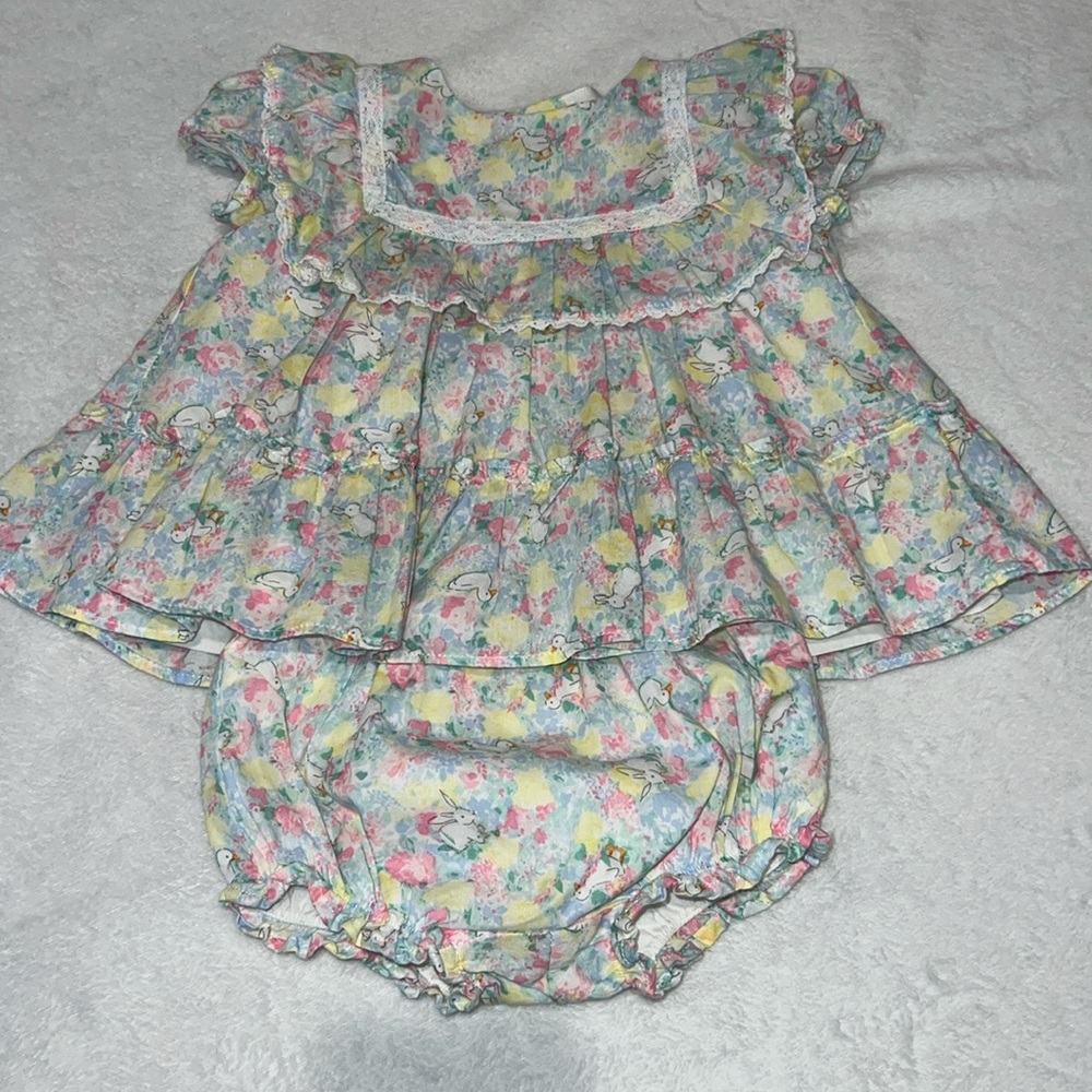 Baby Floral Ruffle Matching Set